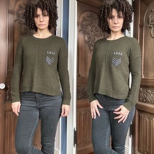 RAILS LA14 Stafford Olive Green Cotton/Cashmere Sweater